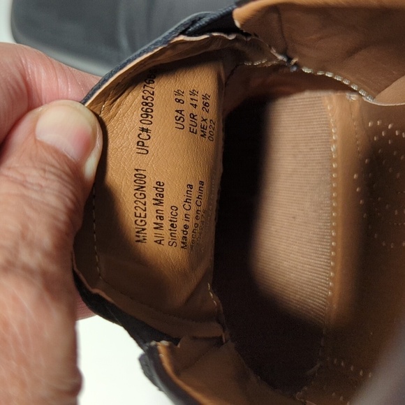 George Men's Slip On Sintetico Black Dress Shoes Size 8.5 - Picture 8 of 10